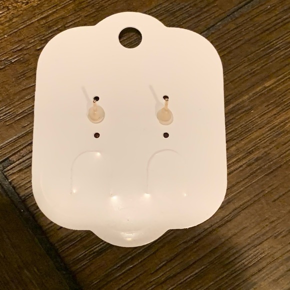 New Burnt Orange Triangle Earrings - Picture 2 of 2